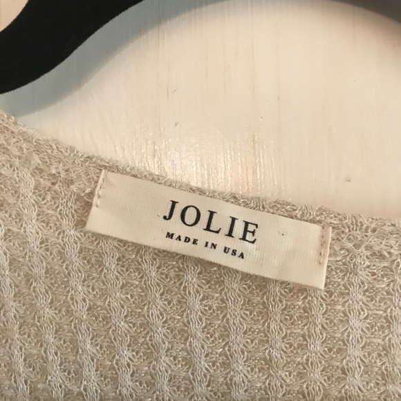 Jolie Scoop Neck Waffle Knit Cropped Sweater Top - Picture 3 of 8